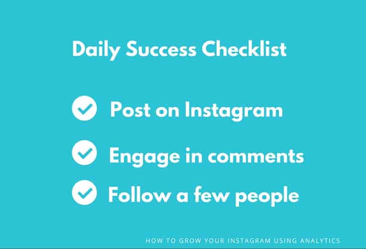 Instagram daily checklist