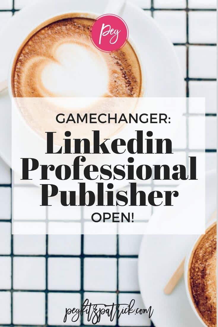 Linkedin Professional Publisher open