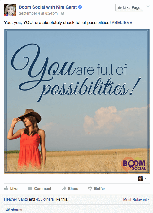 You yes YOU are absolutely chock full of... Boom Social with Kim Garst