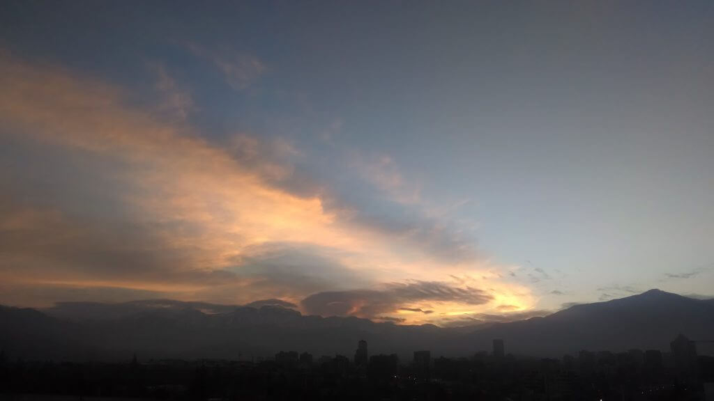 sunrise in Santiago Chile