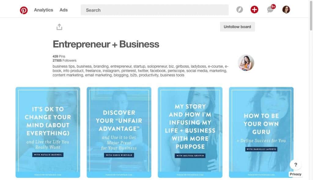 entrepreneur + business board