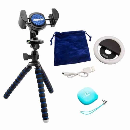 3-in-1 Mount Bundle with Phone Tripod, Selfie Ring Light, and Sonic Shutter