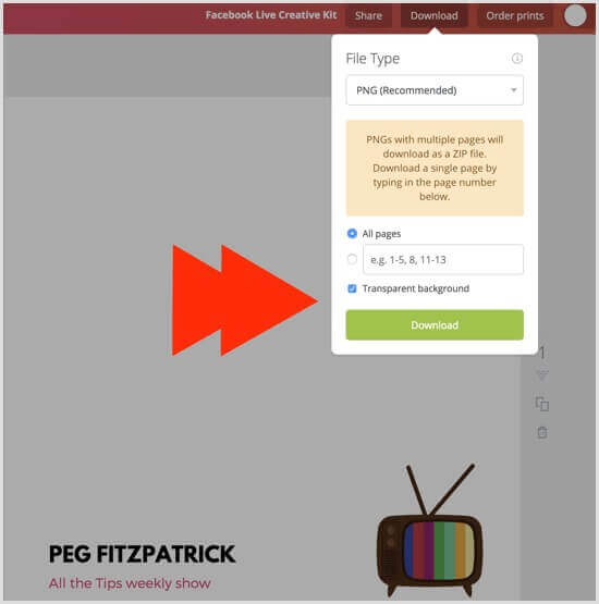 Canva create transparent background image
