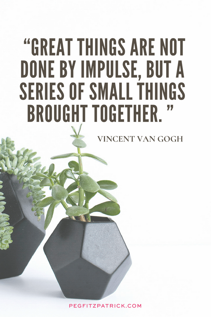 Great things are not done by impulse, but a series of small things brought together. Vincent Van Gogh #inspirationalquotes #QOTD #motivationalquotes #creativity