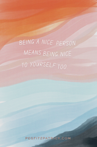 being a nice person
